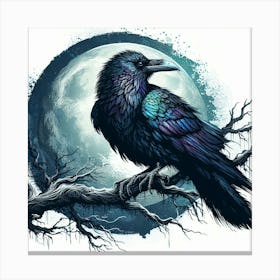 Illustration Raven 3 Canvas Print