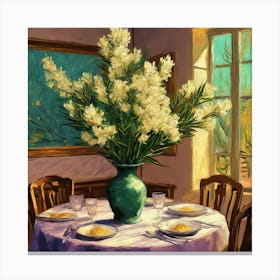 Oleanders, Vincent Van Gogh Dining Room 4 Canvas Print