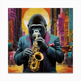 Gorilla Jazz Canvas Print