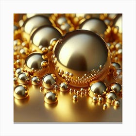 Gold Spheres Canvas Print