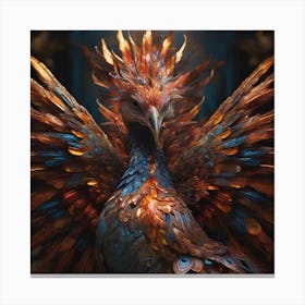 The phoenix unlike any other, optimistic painting Canvas Print