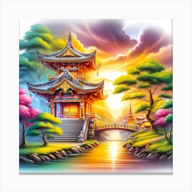 Asian Landscape Painting 10 Canvas Print