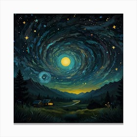 Night Sky With Stars 3 Canvas Print