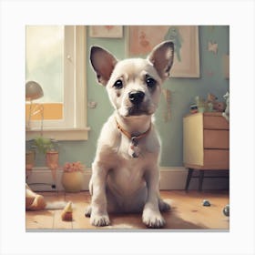Cute Dog Nursery Art Print (8) Canvas Print