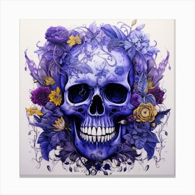 Blue Skull 1 Canvas Print