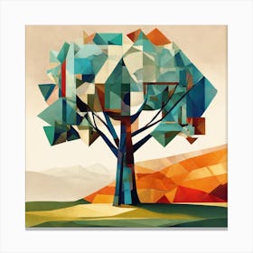 Geometric Tree Canvas Print