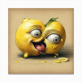 Funny Lemons Canvas Print