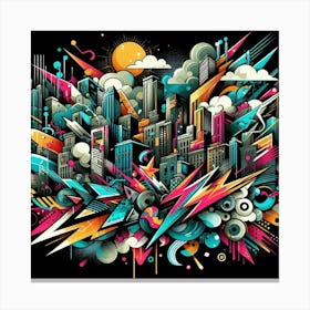 Urban Cityscape Canvas Print