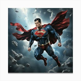 Superman Flying 1 Art Print 0 Canvas Print