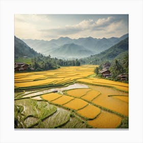 Bountiful rice harvest, symbolizing prosperity Canvas Print