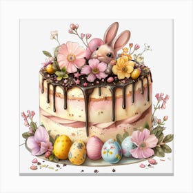 Easter Bunny Cake Stampe su tela