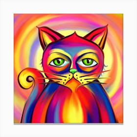 Colorful Cat 1 Canvas Print