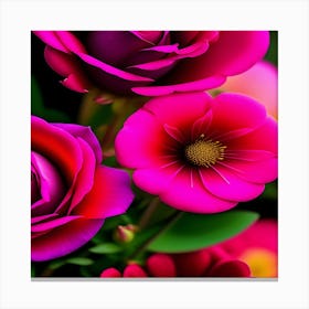 Pink Roses 2 Canvas Print