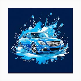 Logo Vector Car Wash Clean Soap Bubbles Water Splash Detailing Automotive Foam Service (10) Canvas Print