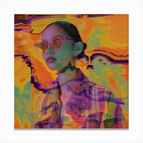 Asian Woman In Sunglasses Canvas Print