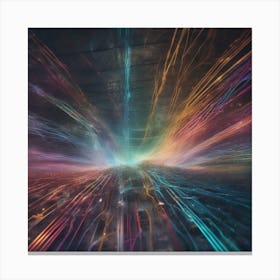 Abstract Light Rays 4 Canvas Print