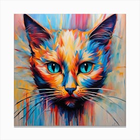 Colorful Cat Canvas Print