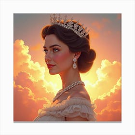 Elegant Young Queen 2 Canvas Print