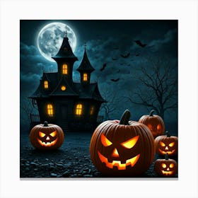 Halloween Pumpkins Canvas Print