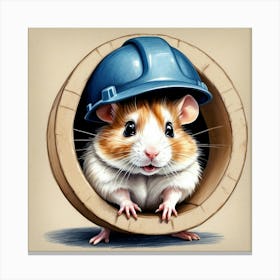 Hamster In A Tunnel 7 Canvas Print