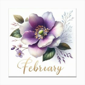 Violet - February Birth Flower 1 Canvas Print