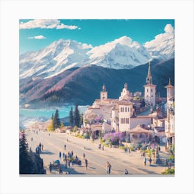 Russian Village Canvas Print