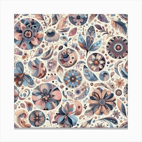 Floral Seamless Pattern 2 Canvas Print