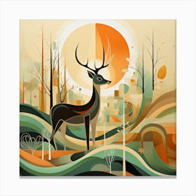 Deer In The Forest 7 Canvas Print