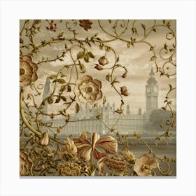 Big Ben And Flowers Canvas Print