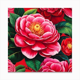 Camellia Dreams: A Painter's Vision Canvas Print