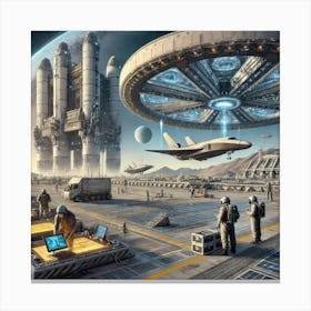 Venusian Enclave Landing Bays Purpose Converted Canvas Print