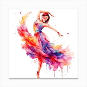 Watercolor Dancer 2 Canvas Print