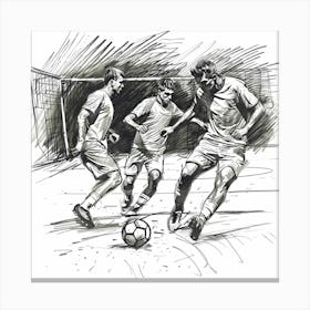 Soccer Players In Action 6 Canvas Print