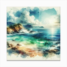 Watercolor Seascape 12 Leinwandbild