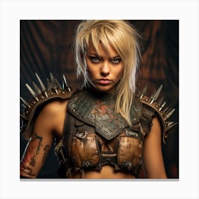 Sci-Fi Girl In Armor Canvas Print