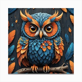 Owl Painting Canvas Print