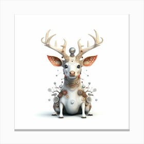 Deer With Antlers Canvas Print