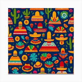 Mexican Seamless Pattern Canvas Print