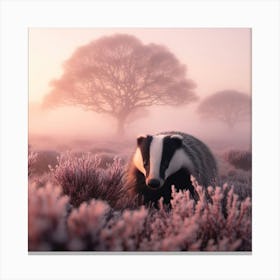 Badger In The Mist 6 Canvas Print
