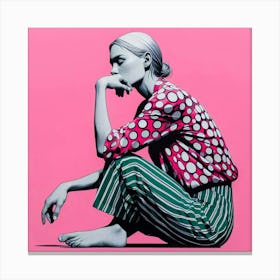 'The Girl In Pink' Canvas Print