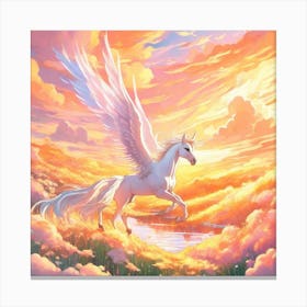 Unicorn In The Sky Canvas Print