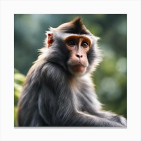 Monkey In The Forest Canvas Print