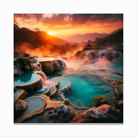 Sunrise At The Hot Springs Canvas Print