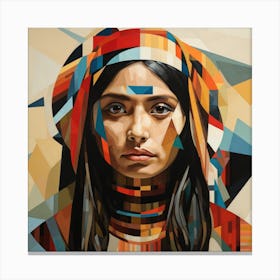 Geometric Abstraction Peruvian Woman 03 Canvas Print