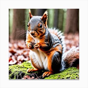 Squirrel In The Forest 116 Canvas Print