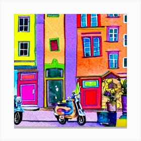 Colorful Street Scene Canvas Print