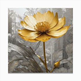 Gold Flower 1 Canvas Print