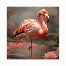 Pink Flamingo 3 Canvas Print