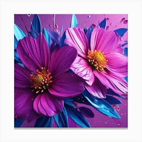 Purple Flowers 4 Canvas Print