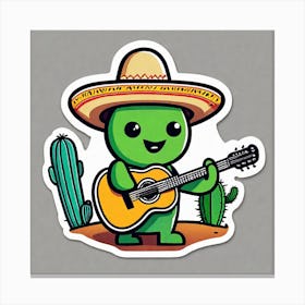 Mexican Guitar Canvas Print